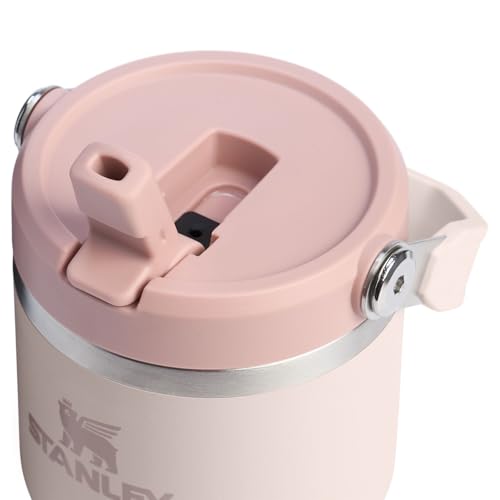 Image of STANLEY IceFlow 2.0 Flip Straw Tumbler with Handle 20 oz | Twist On Lid and Flip Up Straw | Leak Resistant Water Bottle | Insulated Stainless Steel | BPA-Free | Rose Quartz 2.0