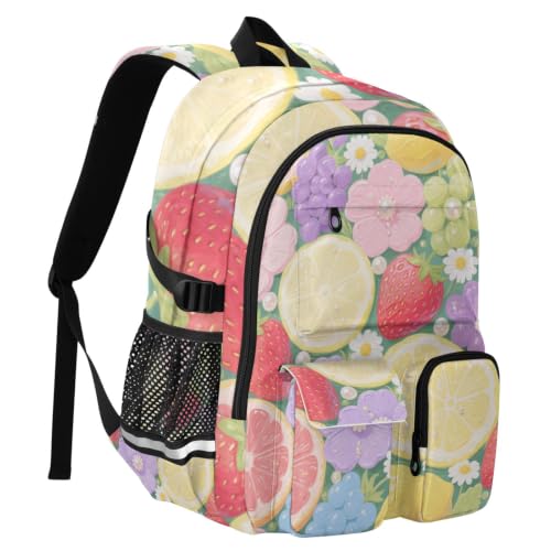 Mochila para equipaje y campus universitario con alegres diseños frutales 2