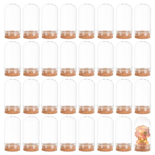 Image of BENECREAT 32 Pack 15ml Glass Jars Bottles Decoration Bottles with Cork Stoppers for Party Favors, Arts, Small Projects and DIY Decorations