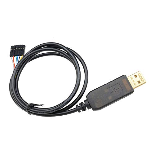 diymore USB to TTL Serial Cable FTDI Original FT232 FT232RL Chipset Module RS232 6PIN Download Adapter 3.3V 5V for Arduino (Independent Dupont Head)