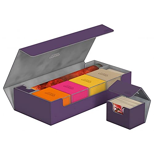 Ultimate Guard Superhive 550+, Deck Case for 550 Double-Sleeved TCG Cards, Black, Compatible with Boulders, Magnetic Closure & Microfiber Inner Lining