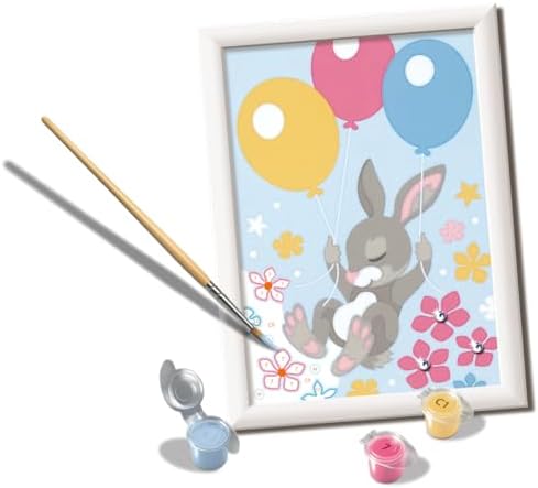 Ravensburger Flying Bunny Paint by Numbers Kit for Kids - 23564 - Painting Arts and Crafts for Ages 7 and Up image 5