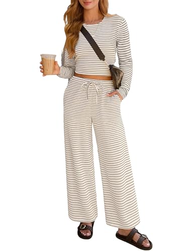 Pyjama rayé femme fini les nuits fraîches avec cet ensemble manches longues doux