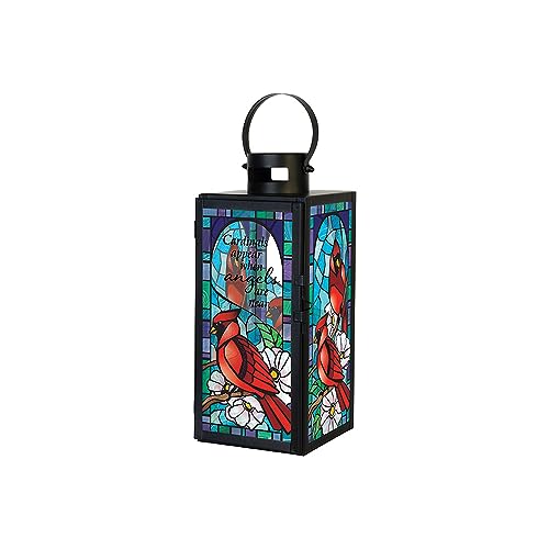 Farol de cardenales Carson con vela LED para recordar a seres queridos en el hogar 2