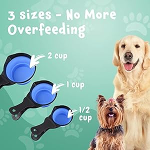 Evergreen Pet Supplies 3 Sizes Collapsible Measuring Cups Set for Accurate Pet Food Measure - Travel Pet Food Scoop with Dog Food Bag Clips - Soft Rubber Measuring Cup - Sturdy Dog & Cat Food Scooper Evergreen Pet Supplies 3 Sizes Collapsible Measuring Cups Set for Accurate Pet Food Measure – Travel Pet Food Scoop with Dog Food Bag Clips – Soft Rubber Measuring Cup – Sturdy Dog & Cat Food Scooper