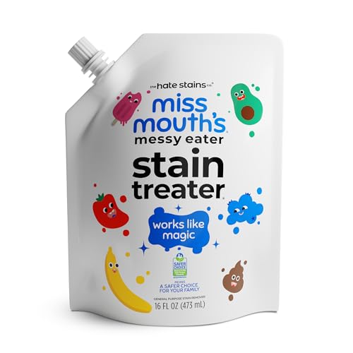 Image of Miss Mouth's Messy Eater Stain Treater - 16oz Refill - Newborn & Baby Essentials - No Dry Cleaning Food, Grease, Coffee Off Laundry, Underwear, Fabric