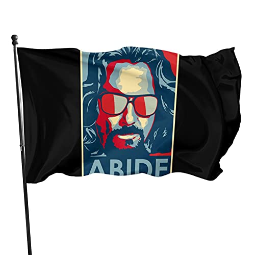 Fangpeilian The Dude Abides Flags 3x5ft, Outdoor Polyester Durable Flags, Garden and Outdoor Flags, Outdoor Indoor High-End Flags