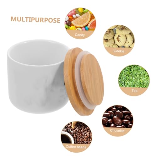 Canister cerámico para té con tapa y sello hermético miniatura 3