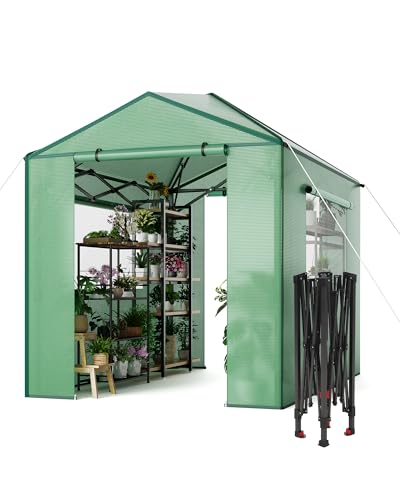 GarveeLife 6X8FT Portable Greenhouse for Outdoor, Walk-in