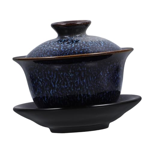 WEKADRIN 1 Juego Tazón De Té Sopera Taza De Te Infusor Extraíble Automático Platillo Porcelana Decoración Cocina Taza De Té Con Tapa Hervidor De Cuello De Cisne Descafeinado Bochas Cerámica
