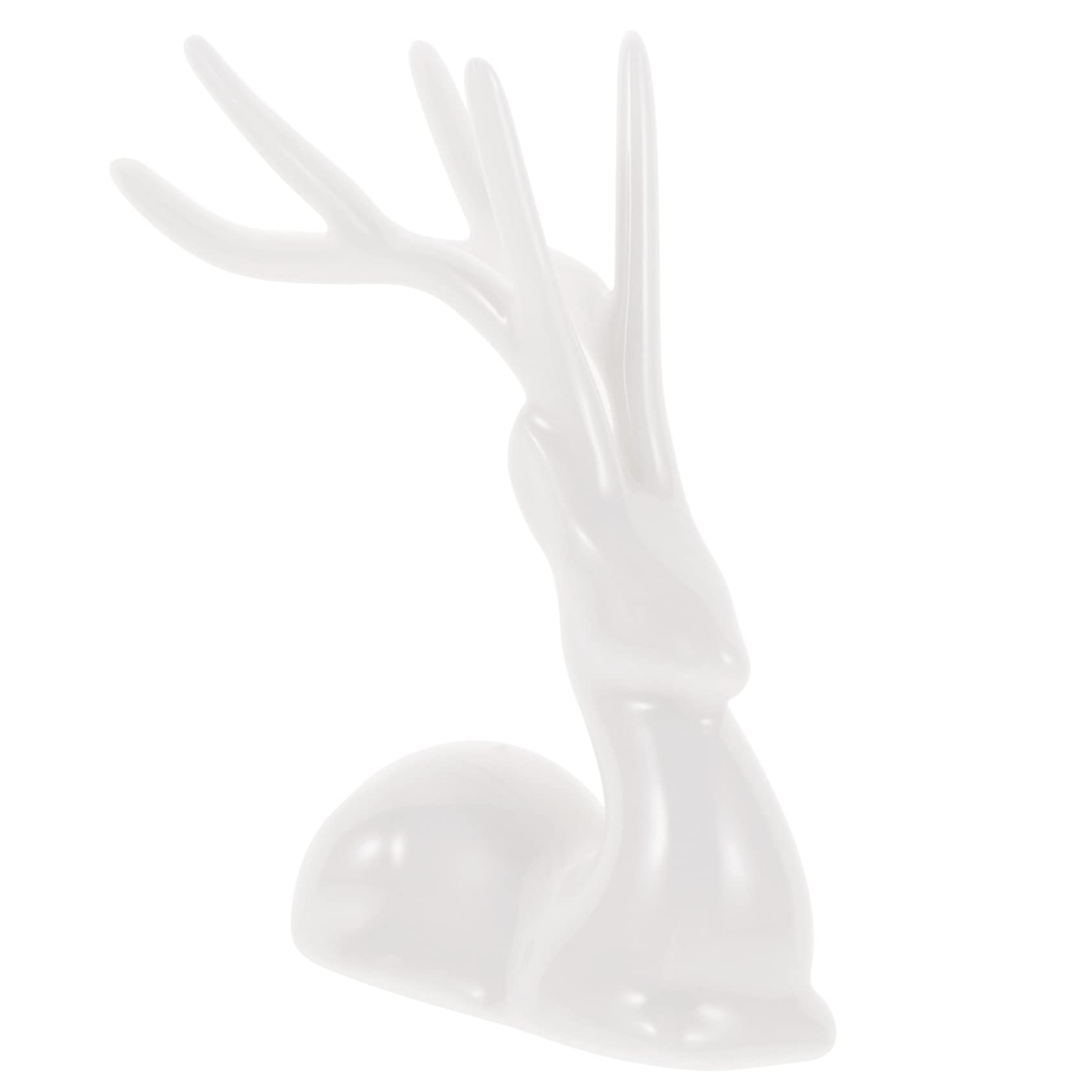 IMIKEYA 3St Elch aus Keramik REH Miniatur weihnachtsfiguren Mini-Weihnachtsfiguren Elch-Skulptur Waldtiere weihnachsgeschenk weihachtsgeschenk Rentier weihnachtsfiguren Dekorationen Weiß