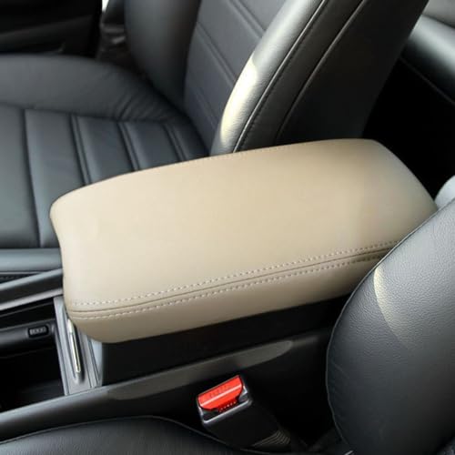 DEYTOP Cubierta de Consola Central para Honda Civic Accesorios 2006-2011 Funda para reposabrazos de automóvil para Honda Civic 2009 2008, Accesorios de Cuero antiarañazos (Beige)
