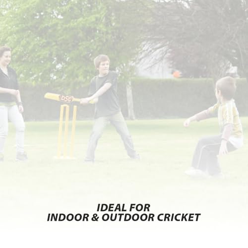Image of DSC Plastic Cricket Bat with PVC Ball - Durable All-Weather Lightweight Outdoor & Indoor Play Bat with Ergonomic Grip and Vibrant Design