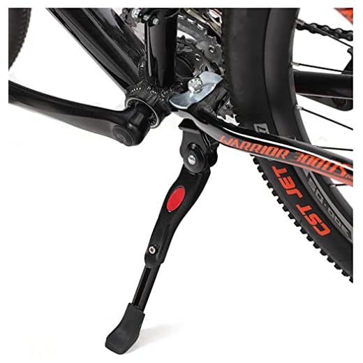 BlueSunshine 24 to 26 Inch Bicycle Center Mount Kickstand with Bike Chainstay Protector - Aluminum Alloy Stand for Mountain, MTB and Road Bikes - Easy Installation, Adjustable Length 300-340mm (Black)