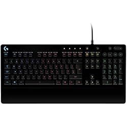 El Teclado Mecanico Mas Barato Teclado para juegos Logitech G213 Prodigy, teclas retroiluminadas RGB LIGHTSYNC, resistentes a salpicaduras, teclas personalizables, teclas multimedia dedicadas, diseño QWERTY UK, negro