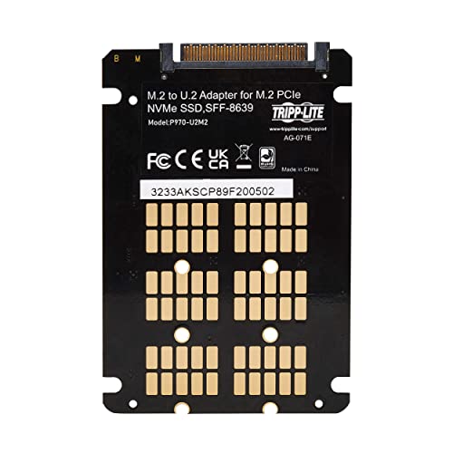 Adaptador Tripp Lite U.2 a M.2 para SSD PCIe NVMe miniatura 7