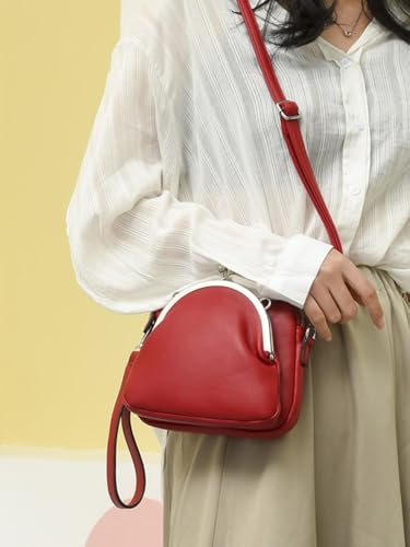 Bolso bandolera de cuero PU para mujer miniatura 2