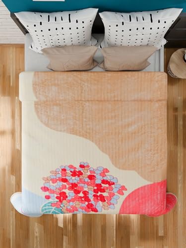 Image of Signature Aadhira Luxuriously Super Soft Double Ply Faux Mink Blanket - Heavyweight 4.5kg for Ultimate Winter Warmth 220x240CM 4.5Kg (Blossom Drift)