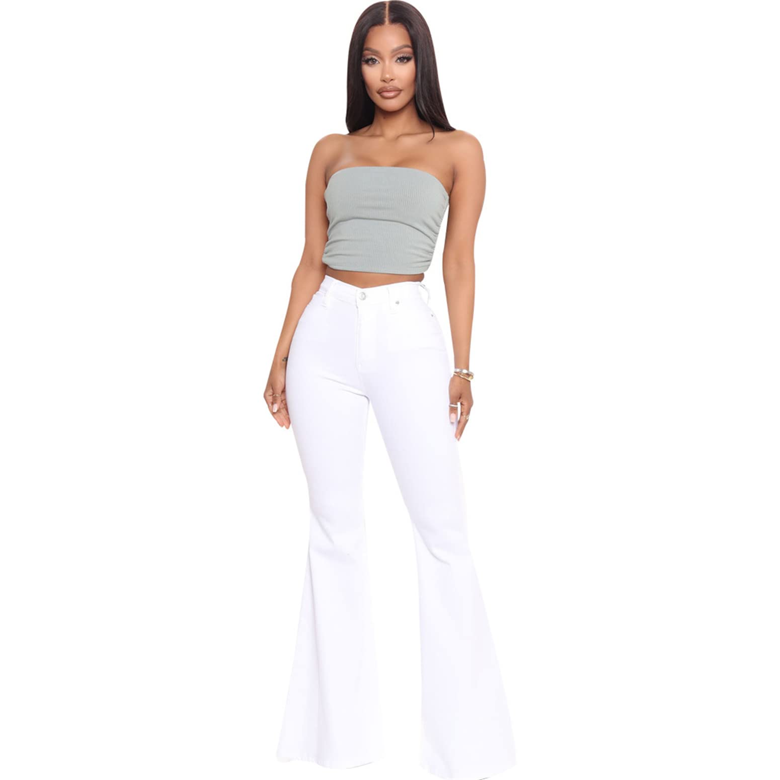 Jeans Donna A Zampa di Elefante Elasticizzati Bootcut Flare A Zampa di Elefante A Vita Alta Lunghi per Donna Jeans Sexy Woman Jeans Donna con Tasche
