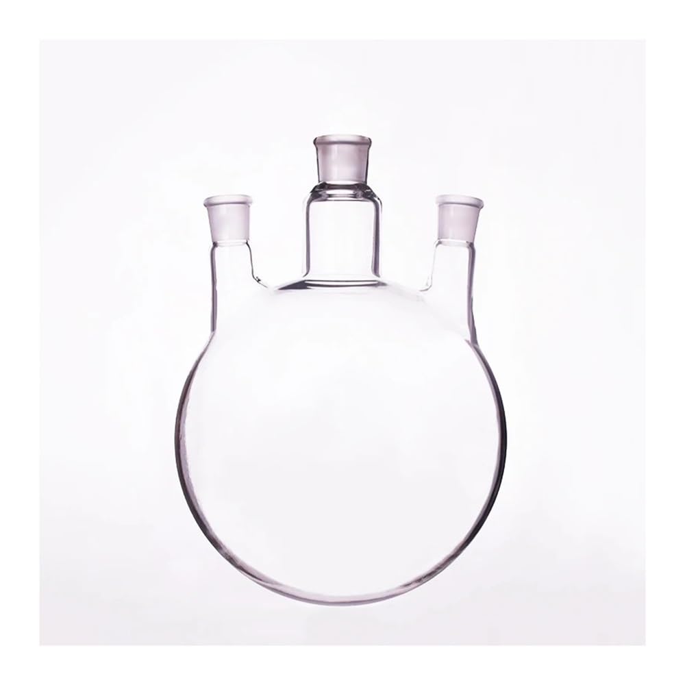 Laborgeräte und -ausrüstung Dreihalskolben, gerade Form, geschliffene Öffnung, 1000–5000 ml, 24/29-Gewinde(2000ml)