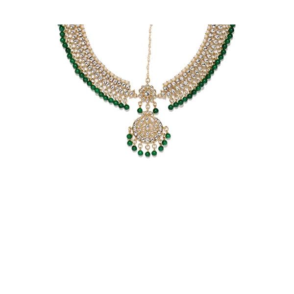 Zaveri Pearls Kundan & Pearls Hair Jewellery for Women (Golden)(ZPFK8534) - Image 6