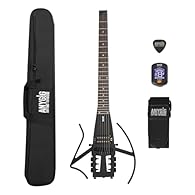 【Designed for Travel】This ultralight portable guitar is the travel version guitar. Weighing only about 3.8 pounds, its headless body easily for tight travel situations like backstage warmups, and practice on the move. 【Practice Anytime, Anywhere】The ...