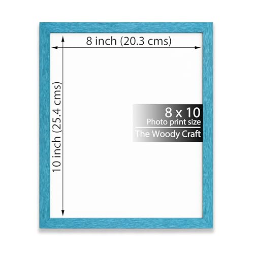 Image of Photo Frame 8x10 inch | Blue Photo Frame For Wall That Stands Out On Any Wall | Wall Photo Frames For Home Decoration | Wooden Frame With Smooth Texture | Vintage Frame For A Classic Touch