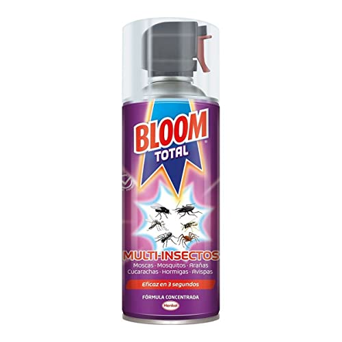 Bloom Total Multi insectos 400ml, aerosol eficaz contra mosquitos, moscas, arañas y avispas entre otros, acción inmediata, 100% eficacia (en contacto directo)