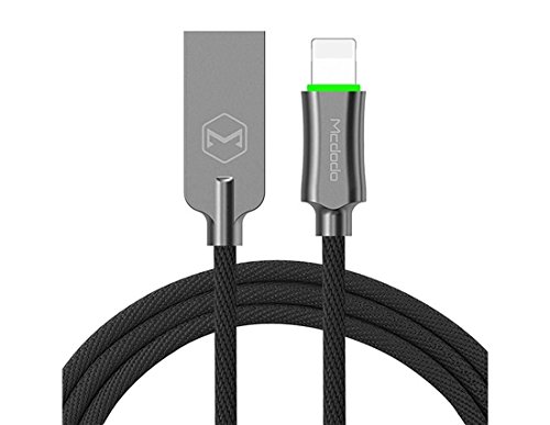 Mcdodo Ca-3901 Nylon 1.2M Data Charging Cable Intelligent Power Off Led Notification (Black)