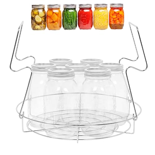 Canner Rack Stainless Steel Canning Rack. Holds 8 Pint or 7 Quart Jars, Canner Rack Canning Supplies Kit for Regular Wide Mouth Mason Jars Ball Jars