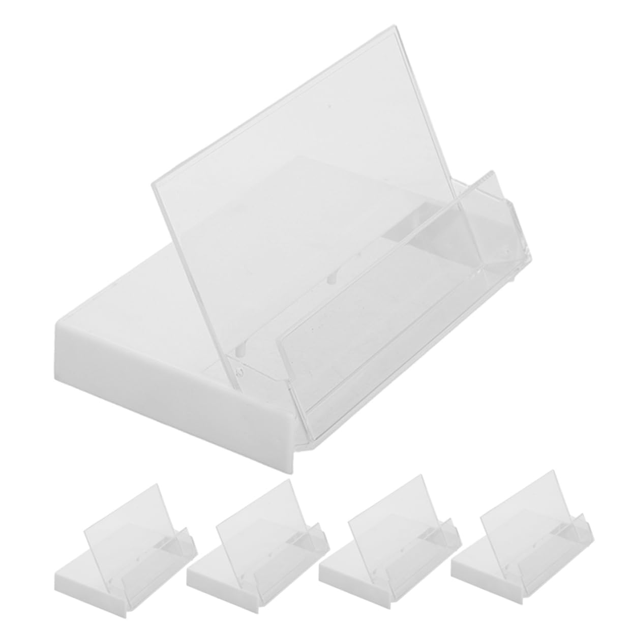 ULDIGI 5pcs Vintage Cassette Tape Storage Box Clear Plastic Holder for Music Cassettes Jewelry and Crystal Organization Retro Design for Home Decor and Easy Access