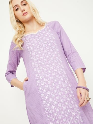 Image of Max Women's Cotton Straight Fit Casual Kurta
