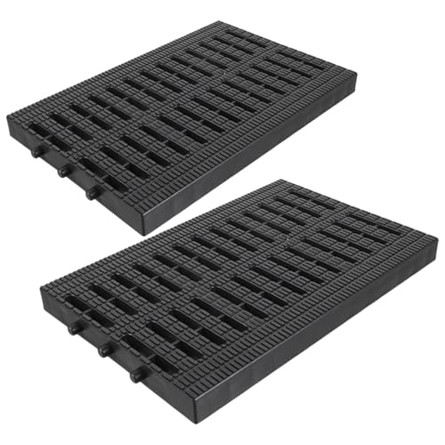 Gatuida 2 Piezas Cubierta de Drenaje de Plástico Resistente Rejilla Reemplazable para Alcantarillado Accesorios para Zanjas Exteriores