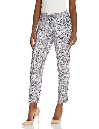 SLIM-SATION Women s Ankle Pant, Black Animal, 14