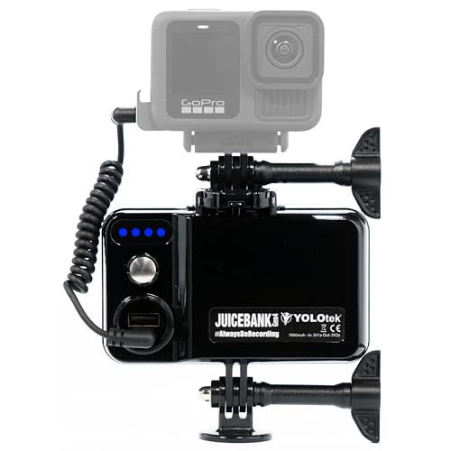 Yolotek 601 Juicebank 7800Mah - Veteran Owned - Extended Battery For Gopro Hero 13 12 11 10 9 8 7 6 5, Dji Mevo - Gopro Accessories External Battery Power Bank - Portable Battery Charger For Action Camera cover