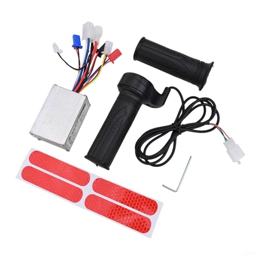 Rehoetom Controlador de velocidad de motor CC cepillado con agarre del acelerador para bicicletas eléctricas y scooters - 24V/36V/48V, 250W-500W, carcasa de aluminio, pantalla digital, (24V 250W)