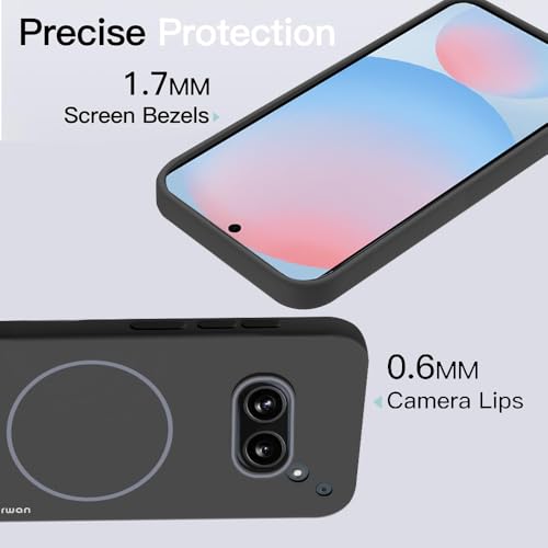 Image of KARWAN️Magnetic Ultra Slim-Fit Back Case Cover for Nothing 2A |Hard PC Case Cover| Ultra-Thin & Light Weight with [Ultra Premium Feel] Case for Nothing 2A(6.7 inch)(Black)