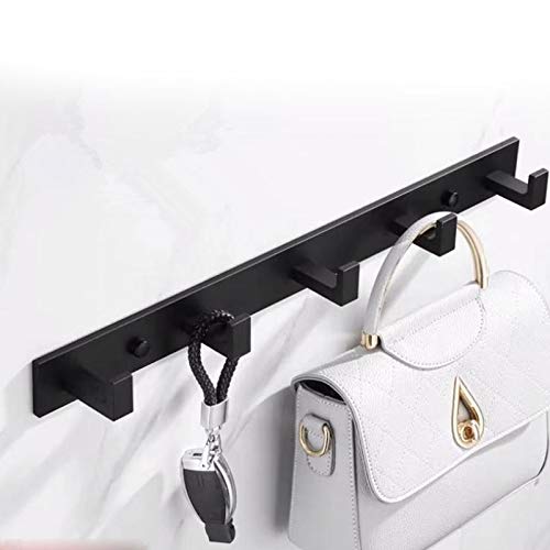 Ganchos Adhesivos para Pared Cuarto de baño Espacio de Aluminio Robe Hook Montado en la Pared Ropa de la Pared Gancho Colgador de Pared Baño Negro Accesorios