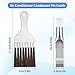 Air Conditioner Condenser Fin Comb, 2 pcs Coil Cleaning Brush, AC Coil Comb Whisk Brush, Evaporator Radiator Refrigerator Repair Tool