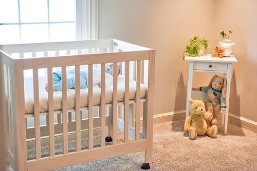 Image of Naturepedic Organic Mini Crib Mattress - Breathable & Lightweight Infant & Toddler Mattress - Waterproof Baby Bed Mattress for Crib - Non-Toxic Mattress for Baby and Toddler Bed - 23.5 inch x 37.5 inch x 3 inch