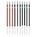 Mitsubishi Pencil Jet Stream Multicolor Ballpoint Pen 0.5mm Refill Core Free Set of 10 (Black, Red, Blue, Green) SXR-80-05