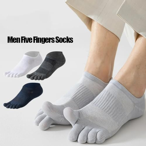 Chaussettes courtes homme anti ampoule coton maille pour running - 3
