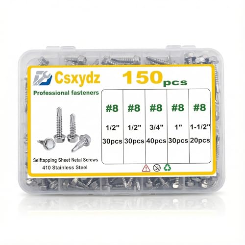 Set de 150 tornillos autoperforantes acero inoxidable miniatura 1