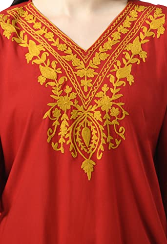 Image of QAZMI Women's Rayon Cotton Kaftan
