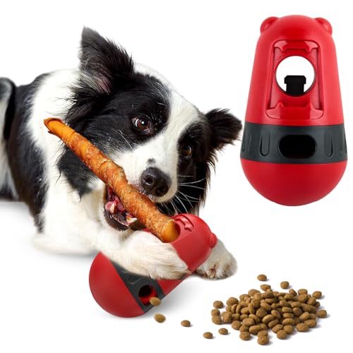 Shyllin Hundespielzeug, Intelligenzspielzeug für Hunde, 2-in-1 Bully Stick-Halter & interaktives Leckerli-Spenderspielzeug, Puzzle-Futterspender, Kong Hundespielzeug Futterausgabe, Ochsenziemer