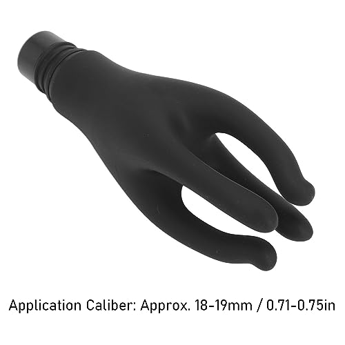 Massage Gun Attachments,Fascia Gun,Fascia Massage Gun Head,Fascia Massage Head Replaceable Head 4 Fingers Artifical Hand Silicone Fascia Machines Attachment Black Caliber 0.71‐0.75in miniatura 2