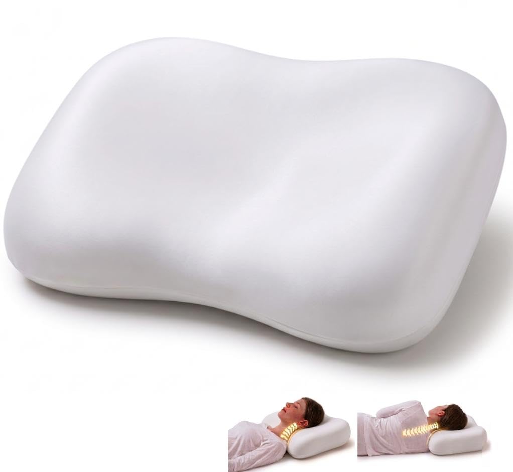 Oreiller Ergonomique Cervical à Mémoire de Forme Haute Densité – Coussin Orthopédique pour Cervicales Douloureuses, Nuque et Épaules – Housse Rafraîchissante Oeko-TEX – 60x40 cm