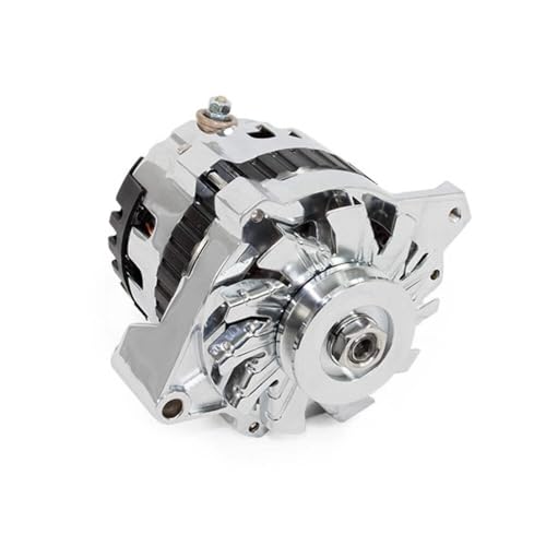 Top Street Performance ES1005C Chrome Finish 160 Amp Serpentine Alternator with Side Post (1 Wire)