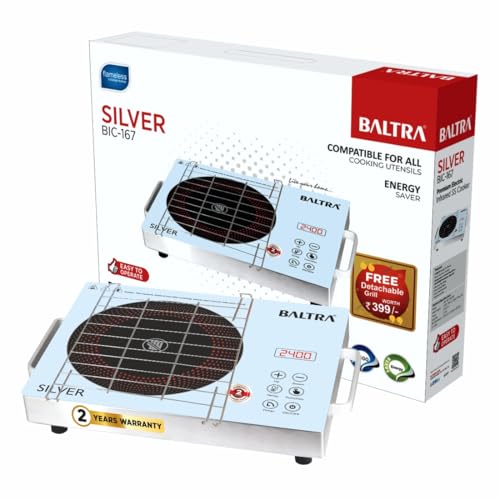 Image of BALTRA Infrared Cooktop 2400 Watt with Touch Panel | Multi Power Level Function | Digital Display | Over Heat Protection | 5KV Surge Protection | Electric Induction Stove