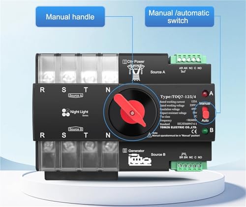 ATS 4P 125A inverseur de source automatique triphasé pour générateur - 2
